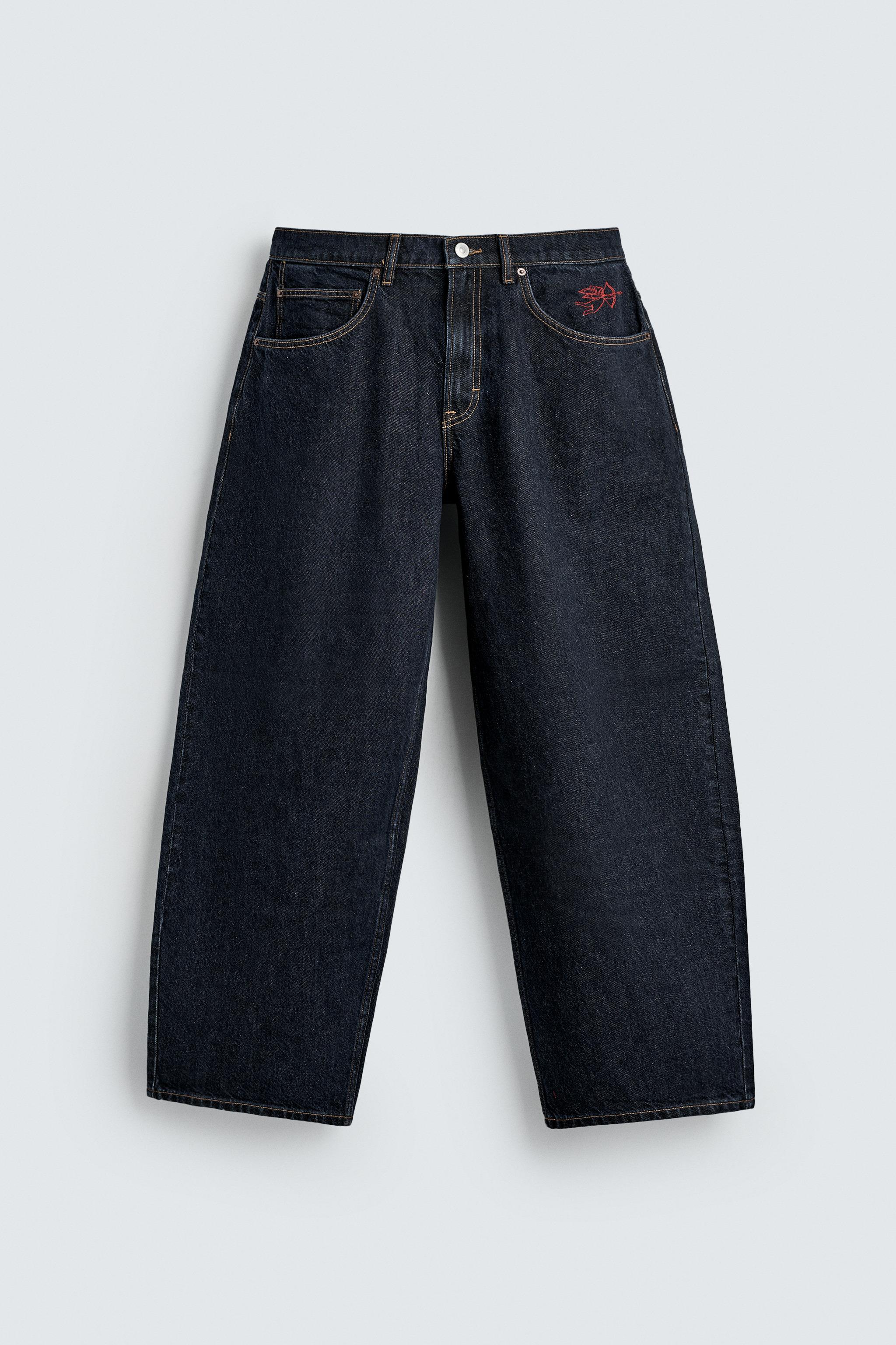 JEANS BALLOON FIT BRODERIE CUPIDON